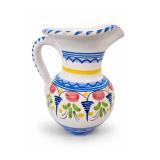 De La Cal Barreira Hand-Painted Pottery Pitcher