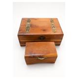 Wooden Keepsake Box Pair, Frankly, Lola