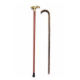 Pair Of Decorative Walking Canes, Ornate Handles