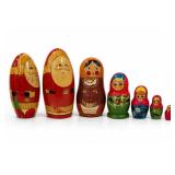 10-Piece Hand-Painted Wooden Nesting Doll Set