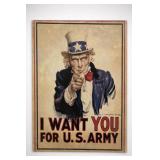 J. M. Flagg I Want You For U.S. Army Metal Sign