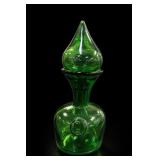 Empoli Green Blown Glass Decanter