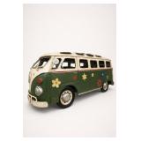 Volkswagen Style Metal Flower Bus Sculpture
