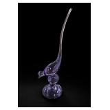 Viking Glass Teaberry Long Tail Bird Figurine