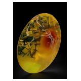 Signed Hanging Art Glass Sculpture