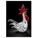 Murano-Style Art Glass Rooster Figurine