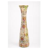 Thai Hand-Painted Ceramic Floral Vase