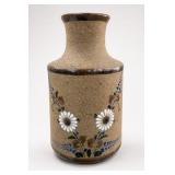 Tonala Mexico Hand Painted Floral Pottery Vase