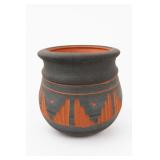 Signed Navajo Pottery Vase, Incised & Painted