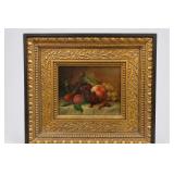 Margaret B Signed Oil on Board Fruit Still Life