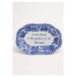 Spode Mementos True Friend Blue Floral Platter