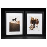 Hermès Paris Signed Framed Equestrian Prints, Pair