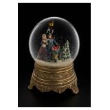 Franklin Mint 1988 Musical Skating Snow Globe
