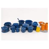 Graniteware Enamel Tableware & Cookware Lot