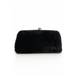 Garay Black Velvet Clutch Purse