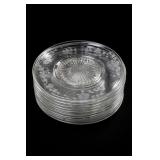 Heisey? Princess House? Floral Glass Plate Set