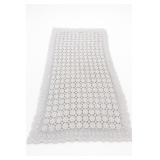 Handmade White Crochet Lace Table Runner