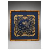 Framed Goldfish Embroidery, Bamboo Frame
