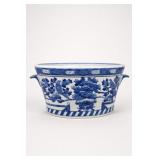 Chinese Blue And White Porcelain Footbath