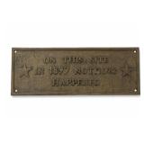Vintage Brass Nothing Happened Wall Plaque