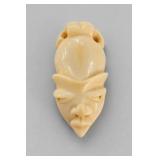 Vintage Ivory Carved Face Pendant