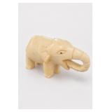 Vintage Carved Ivory Elephant Figurine