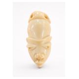 Vintage Carved Ivory Face Pendant