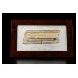 Framed Fountain Pen Illustration, 1878