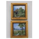 Paula Callard Signed Pair Landscape Paintings