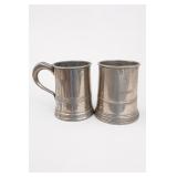 James Yates VR Half Pint Tankards, Pair