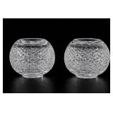 Crystal Rose Bowl Pair