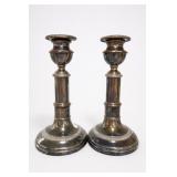 Pair Silver-Plated Candlesticks