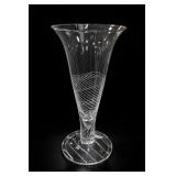 Clear Glass Flared Tulip Vase