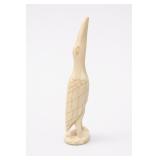 Vintage Carved Ivory Heron Bird Figure