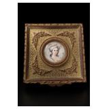 Antique French Miniature Portrait Box