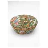 Chinese Rose Medallion Porcelain Covered Soap Box