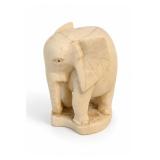 Vintage Hand-Carved Ivory Elephant Figurine