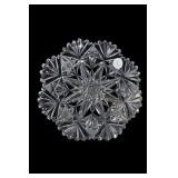 American Brilliant Cut Glass Crystal Plate