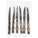 Set 6 Ornate Metal Dinner Knives William Adams