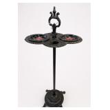 Pair Marble-Top Brass Filigree Side Tables