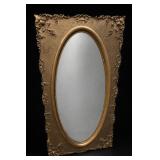 Wood Framed Shaped Wall Mirror
