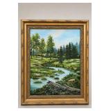 Elva N. Phillips 1969 Signed Landscape Painting
