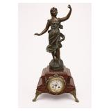 Hutin French Figural Mantel Clock
