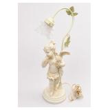 Hula Girl Figural Table Lamp With Pleated Shade