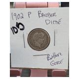1903-P Barber Dime, Silver