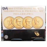 2014-D Presidential $1 Four-Coin Set