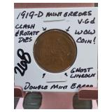 1955-S Lincoln Wheat Cent, Mint Error