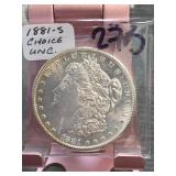 1881 Morgan Dollar, Silver