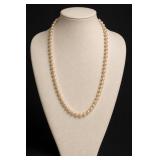 Sterling Silver Faux Pearl Necklace