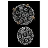Anchor Hocking Prescut Glass Ashtrays, Pair